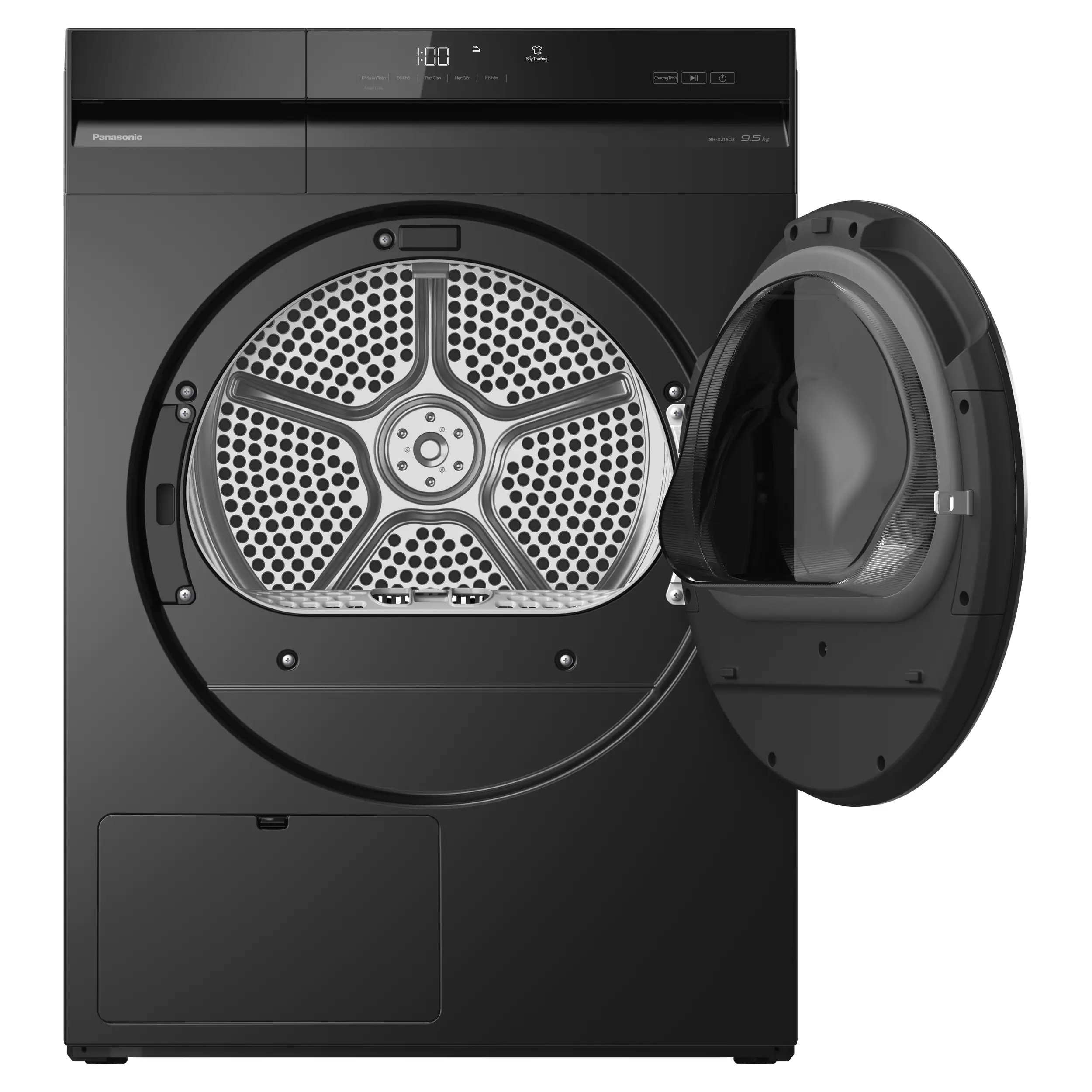 Máy sấy bơm nhiệt Panasonic 9.5kg NH-XJ19D2BVT Màu Đen