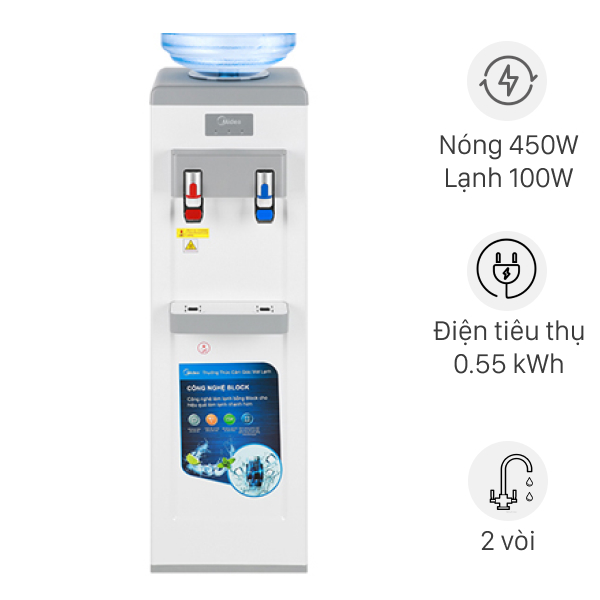 Cây nước nóng lạnh Midea YL1932S 550W