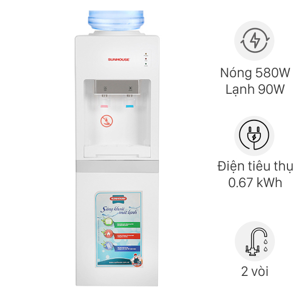 Cây nước nóng lạnh Sunhouse SHD9612 670W