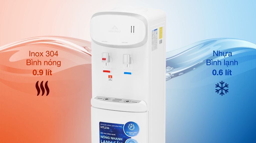 Cây nước nóng lạnh Hòa Phát HTL236 640W - Dung tích bình