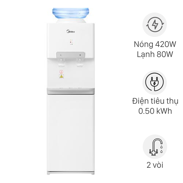 Cây nước nóng lạnh Midea YD1732S-W 500W