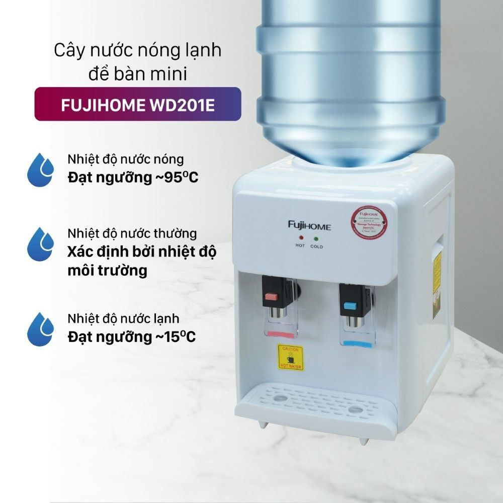 Cây nước nóng lạnh FUJIHOME WD201E 575W Màu Trắng