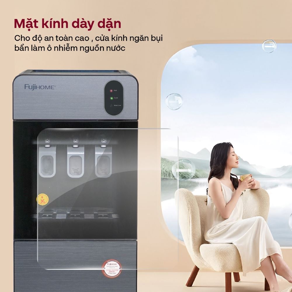 Cây nước nóng lạnh FUJIHOME WD210UE 575W Màu Đen