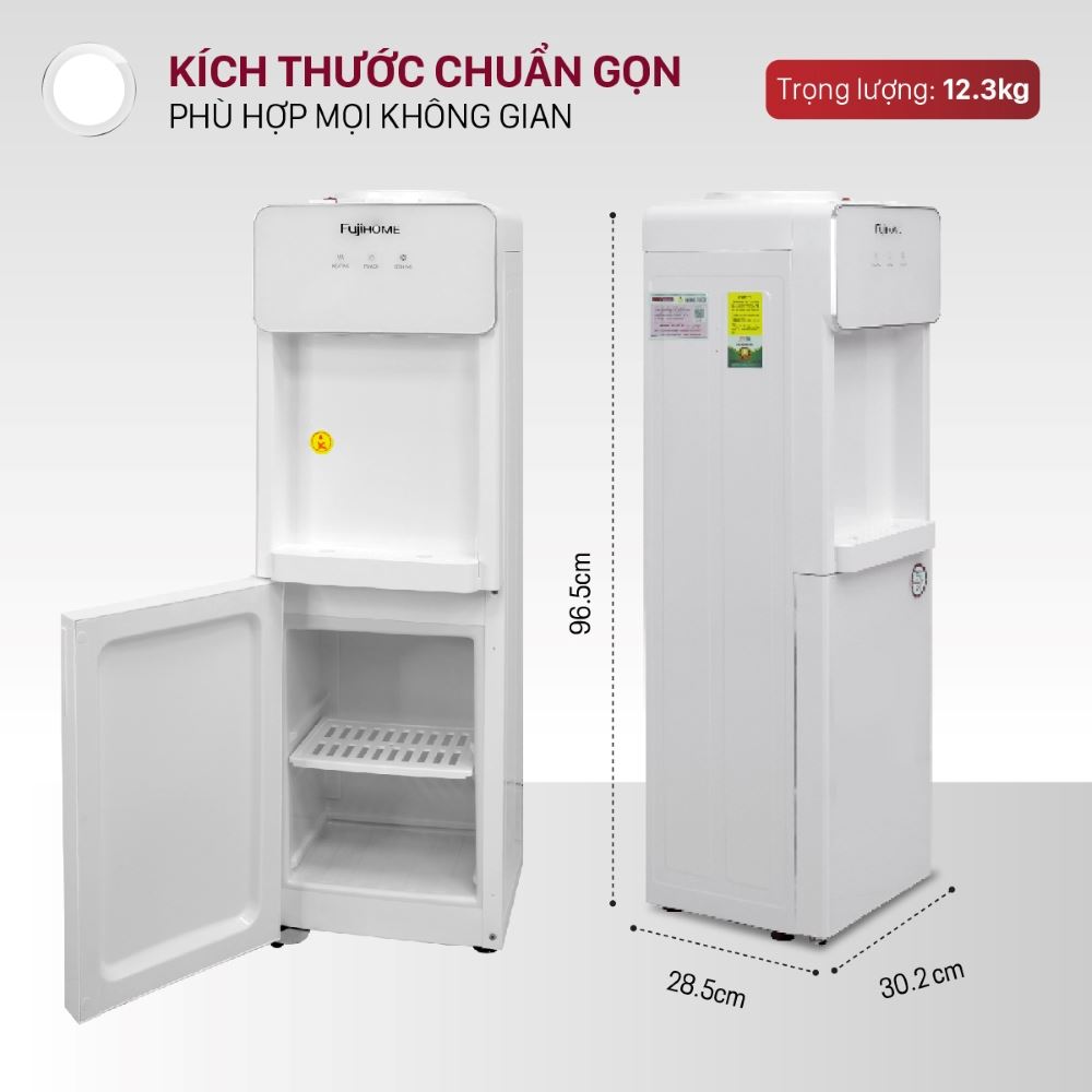 Cây nước nóng lạnh FUJIHOME WD675C-W 590W Màu Trắng