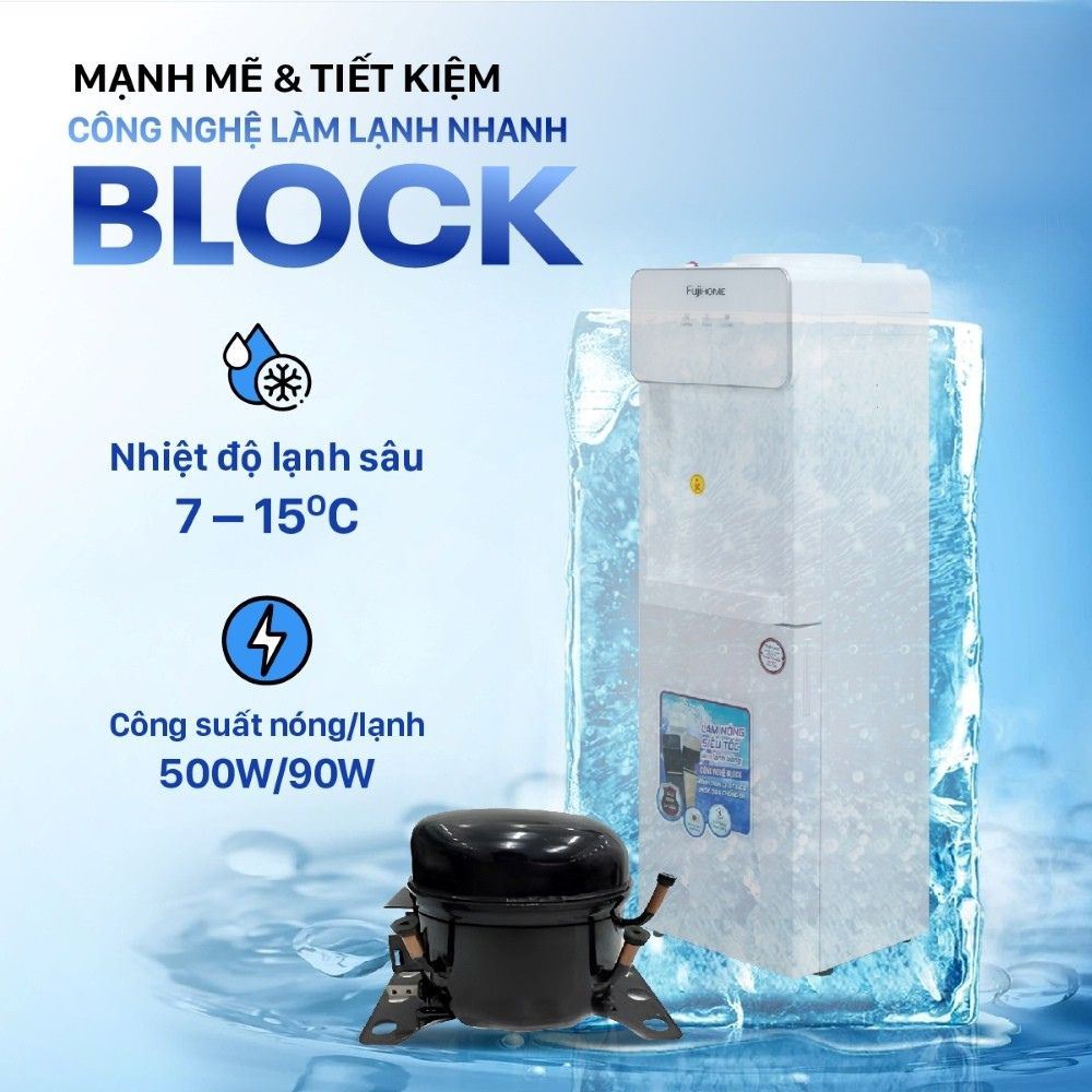 Cây nước nóng lạnh FUJIHOME WD675C-W 590W Màu Trắng