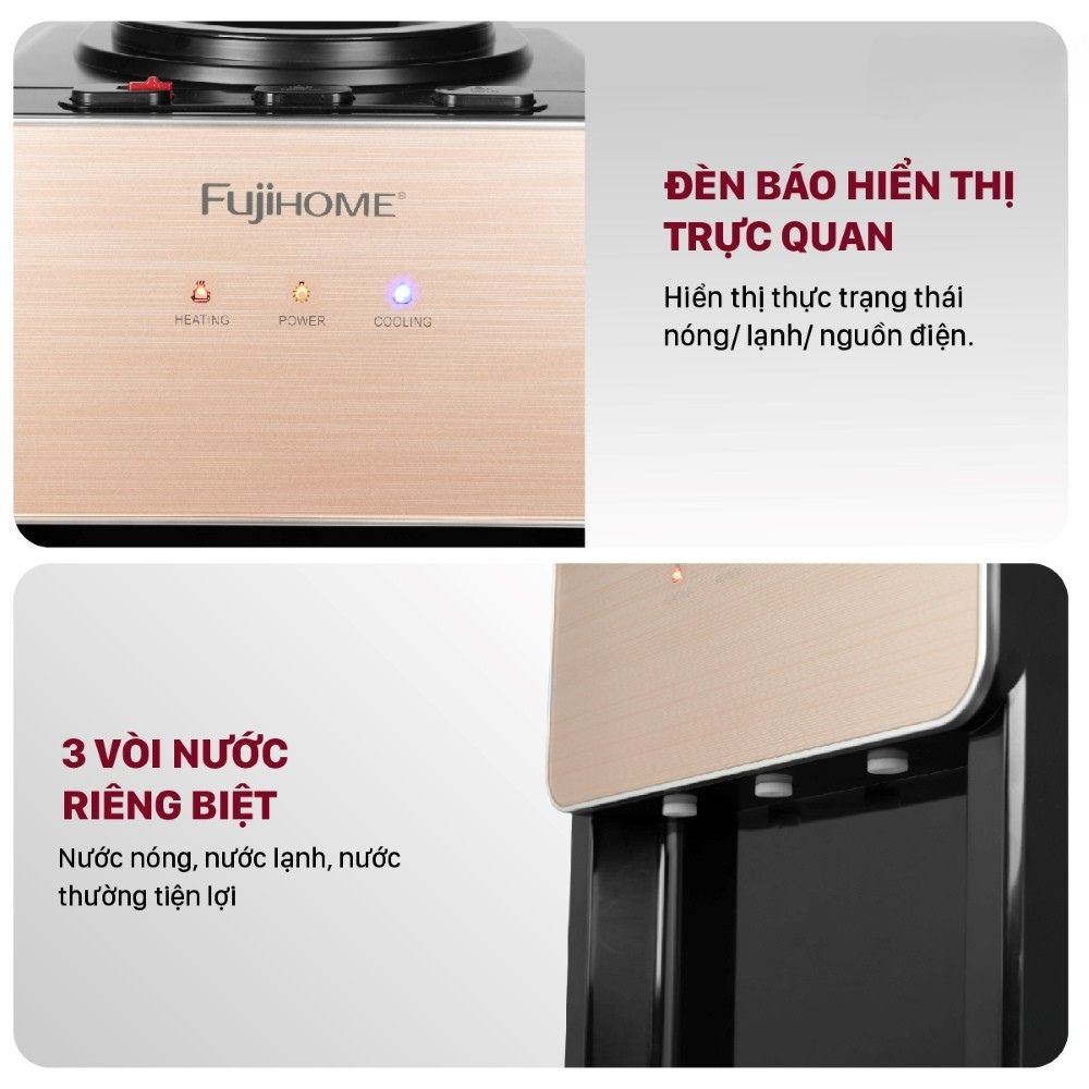 Cây nước nóng lạnh FUJIHOME WD675C-Y 590W - 4