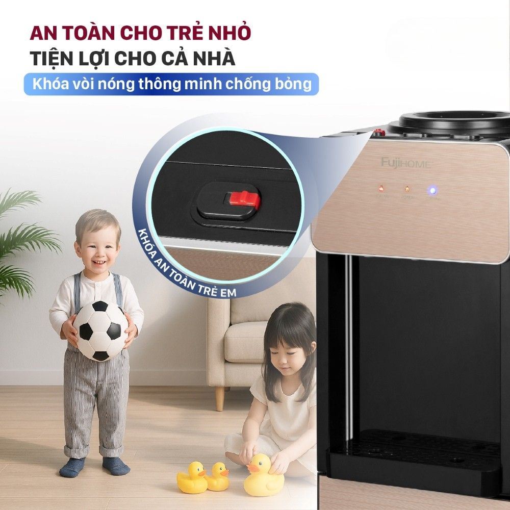 Cây nước nóng lạnh FUJIHOME WD675C-Y 590W - 8