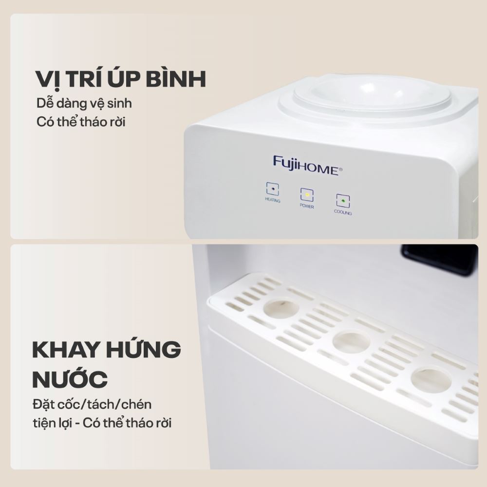 Cây nước nóng lạnh FUJIHOME WD676C 590W - 3