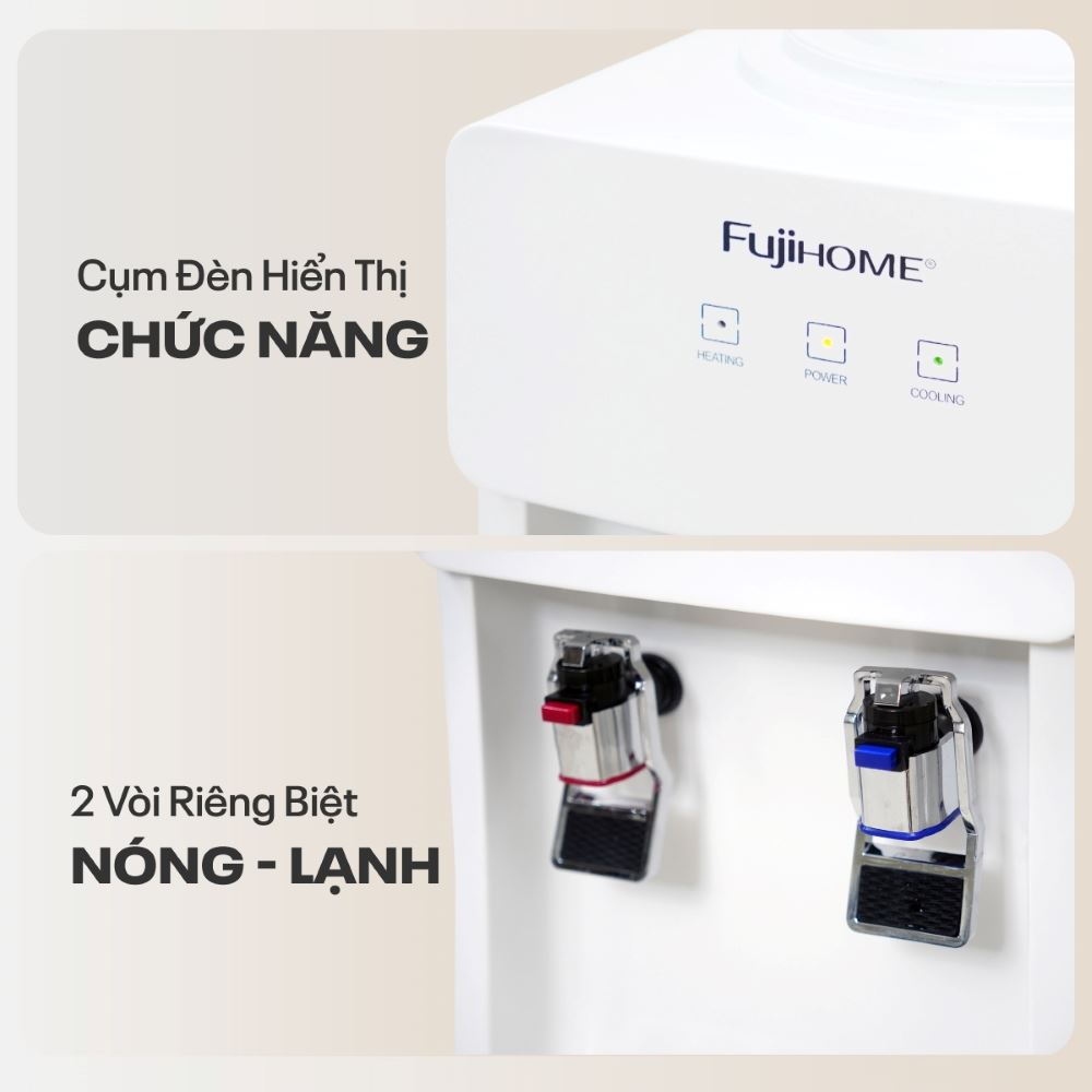 Cây nước nóng lạnh FUJIHOME WD676C 590W - 4