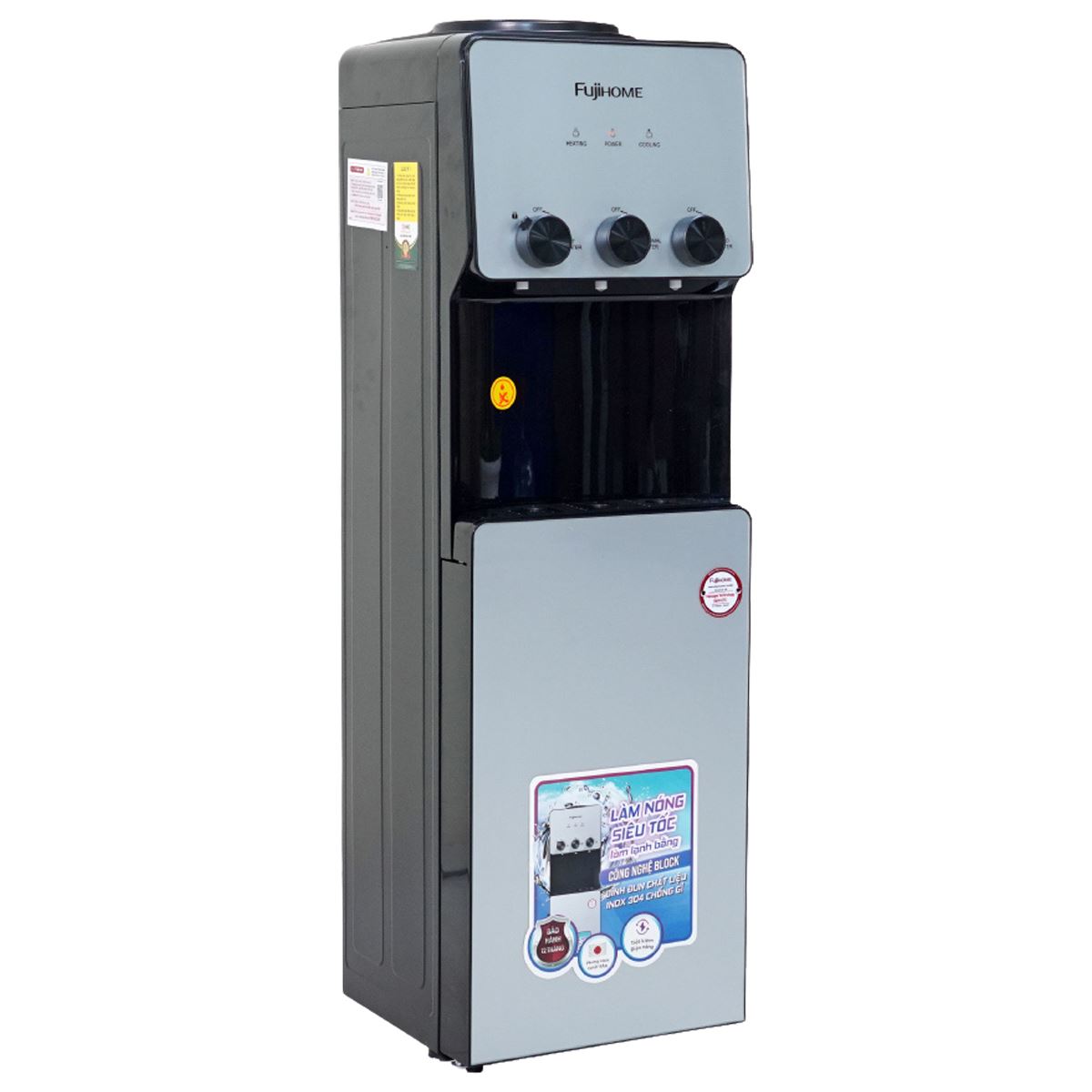 Cây nước nóng lạnh FUJIHOME WD677C 590W Màu Đen