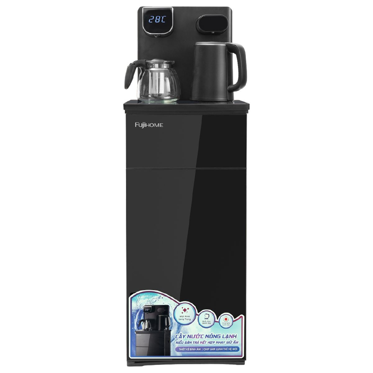 Cây nước nóng lạnh FUJIHOME TB110E 1475W Màu Đen