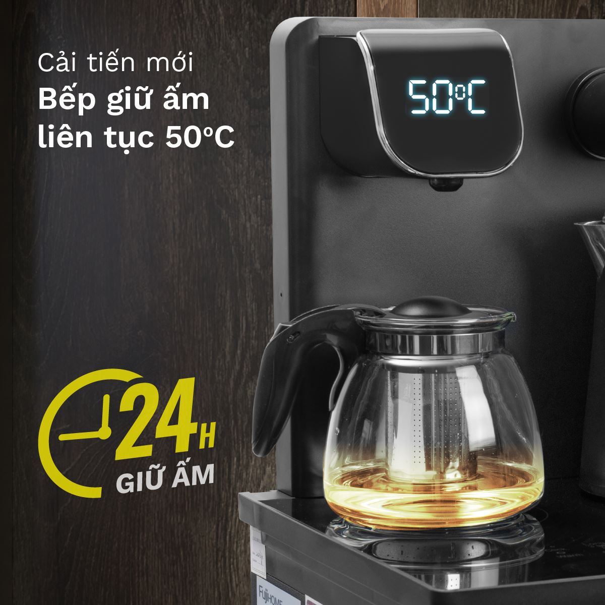 Cây nước nóng lạnh FUJIHOME TB110E 1475W Màu Đen