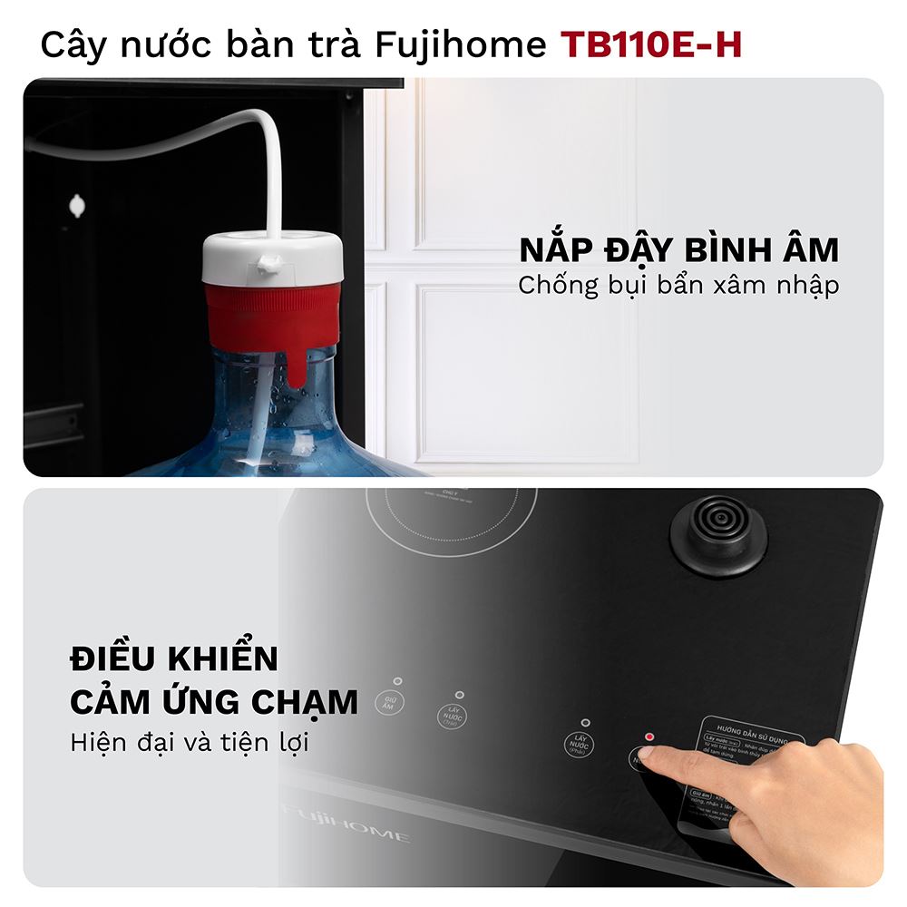Cây nước nóng FUJIHOME TB110E-H 1375W Màu Đen