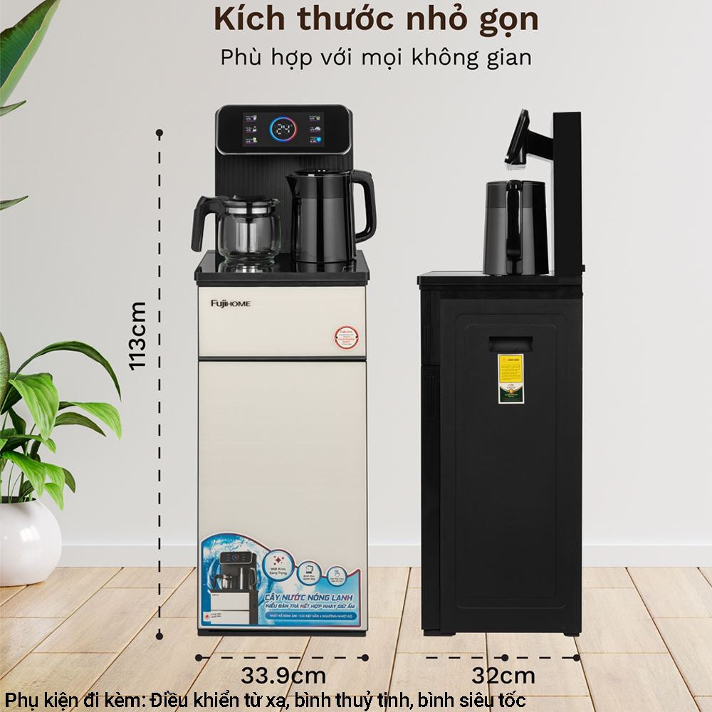 Cây nước nóng lạnh FUJIHOME TBD22 1440W Màu Đen