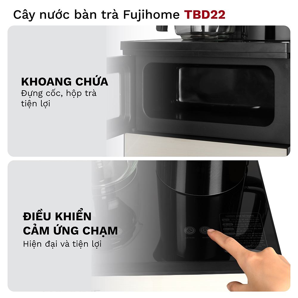 Cây nước nóng lạnh FUJIHOME TBD22 1440W Màu Đen