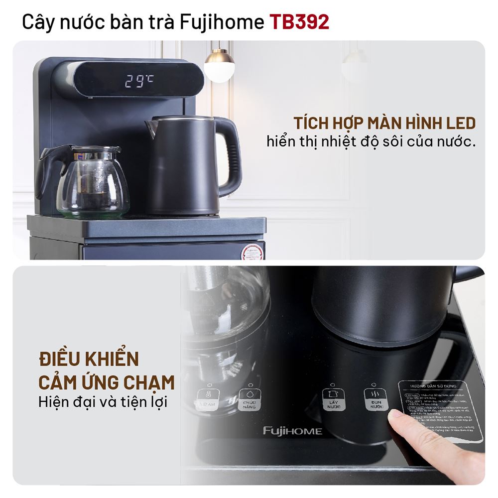 Cây nước nóng lạnh FUJIHOME TB392 1440W Màu Đen
