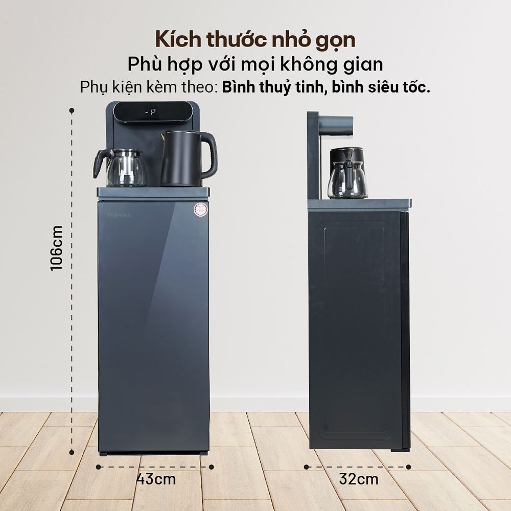Cây nước nóng lạnh FUJIHOME TB392 1440W Màu Đen
