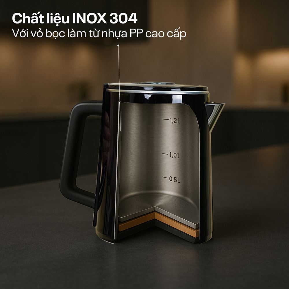 Cây nước nóng lạnh FUJIHOME TB815 1420W Màu Đen