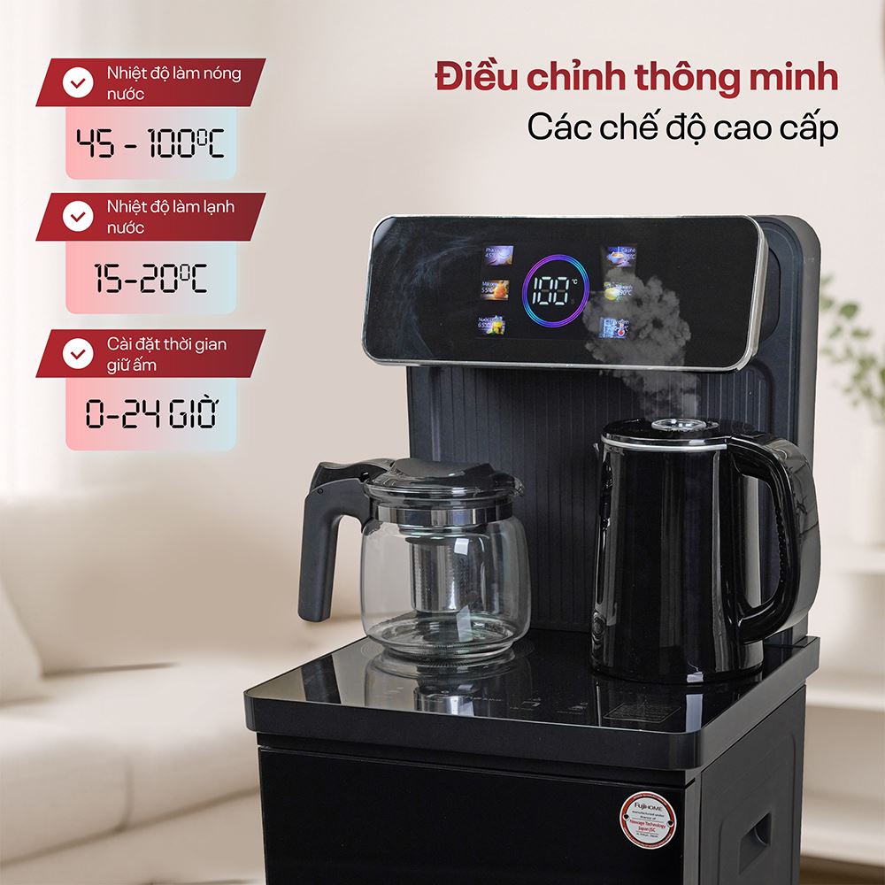 Cây nước nóng lạnh FUJIHOME TB815 1420W Màu Đen