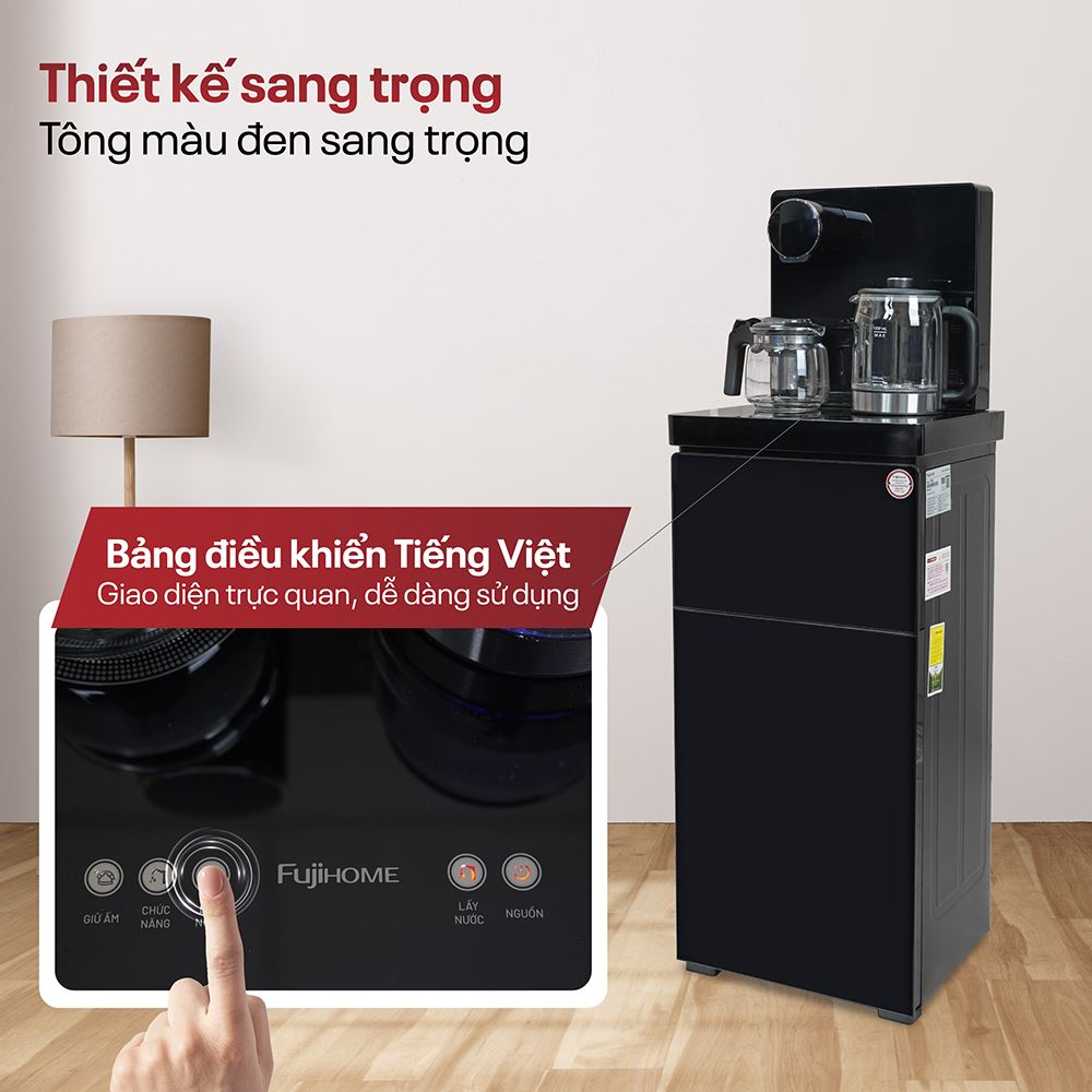 Cây nước nóng lạnh FUJIHOME TBA2 1465W Màu Đen