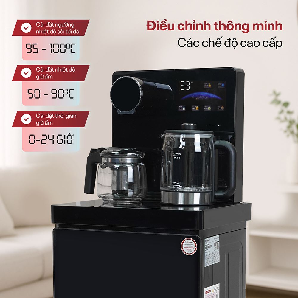 Cây nước nóng lạnh FUJIHOME TBA2 1465W Màu Đen