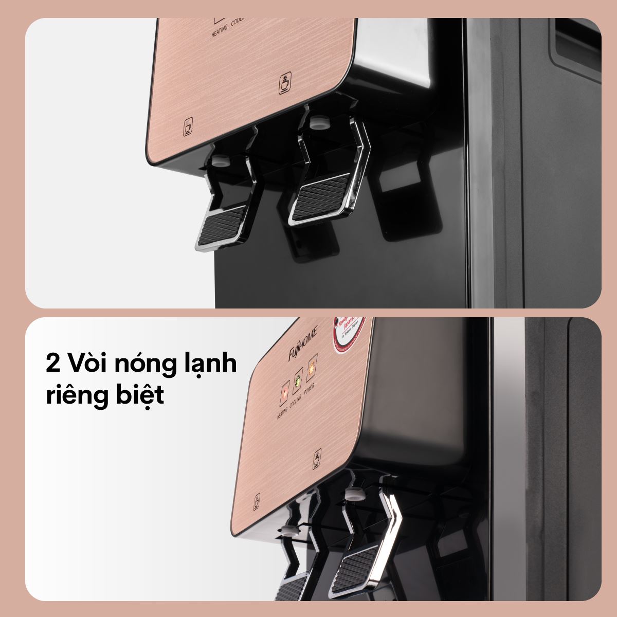 Cây nước nóng lạnh FUJIHOME WD03E 565W Màu Đen