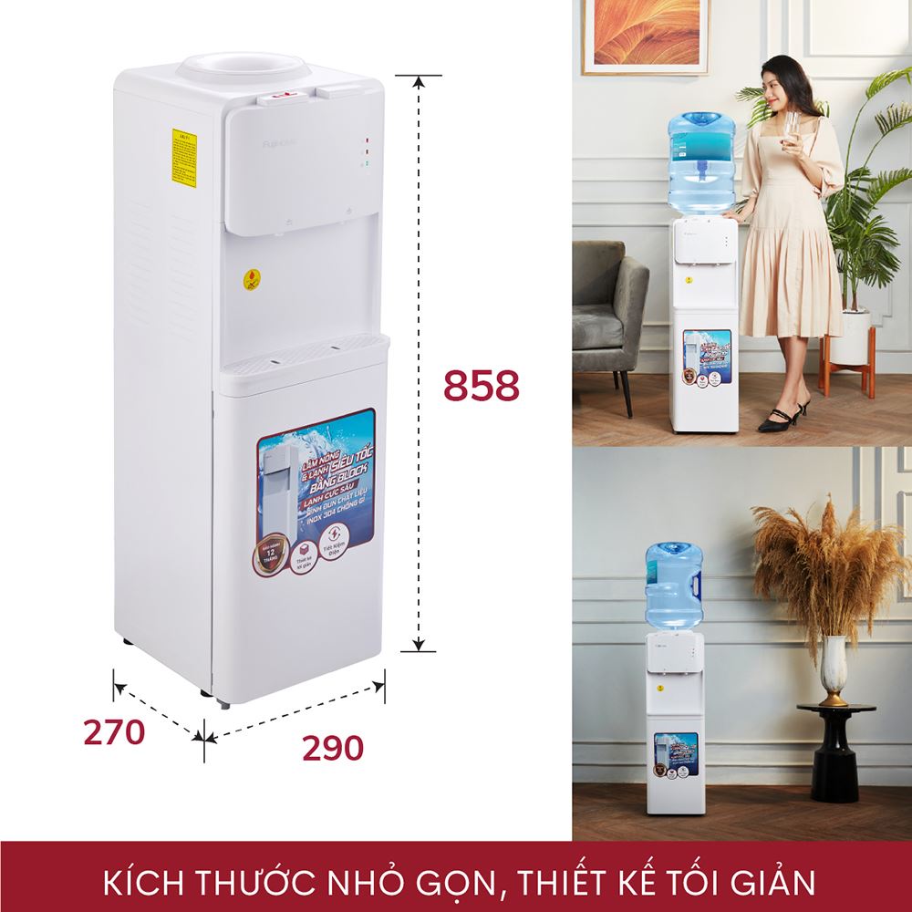 Cây nước nóng lạnh FUJIHOME WD531C 505W - 6