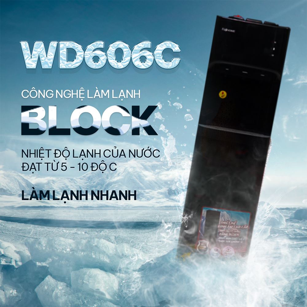 Cây nước nóng lạnh FUJIHOME WD606C 585W - 3