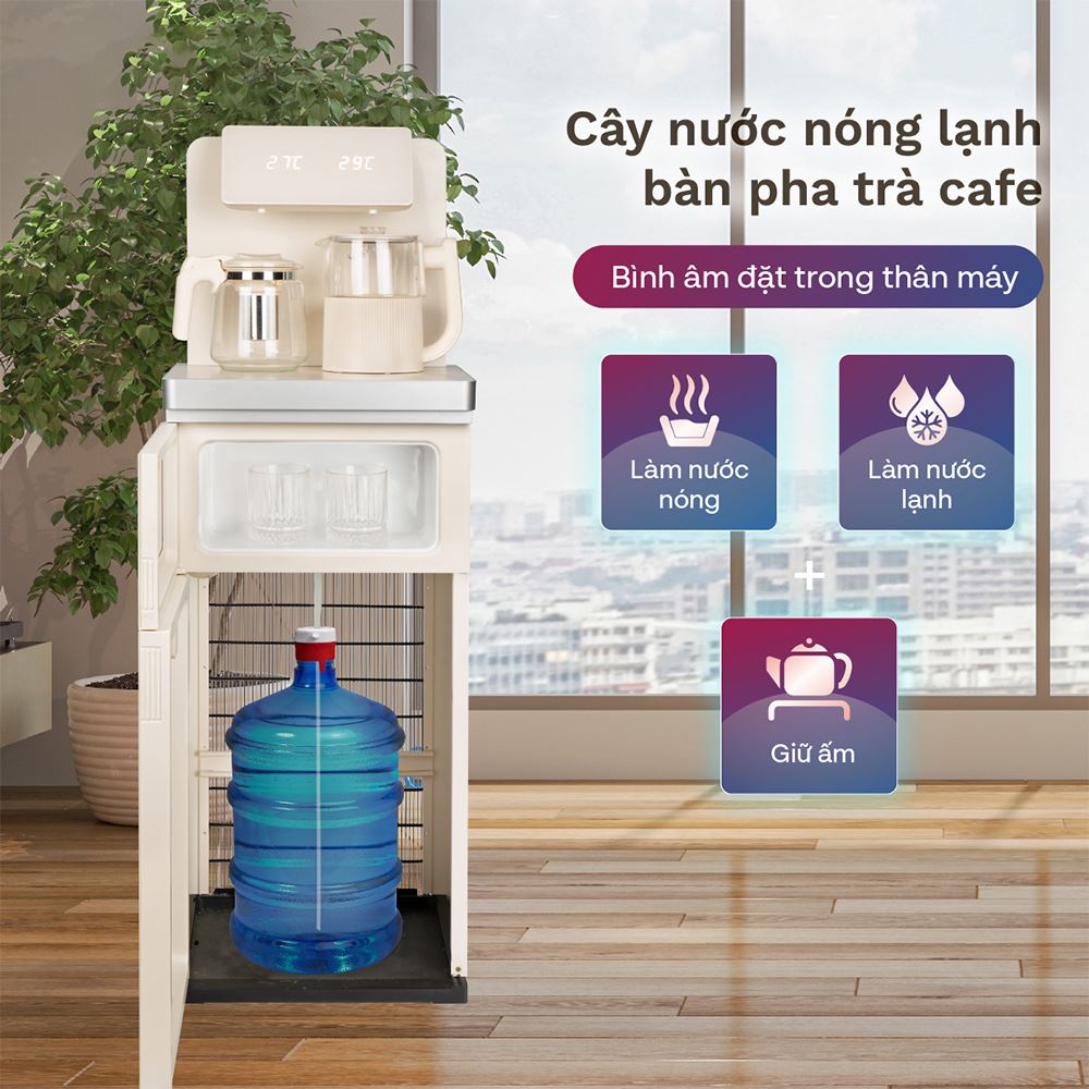 Cây nước nóng lạnh FUJIHOME TB-231C 1460W Màu Trắng
