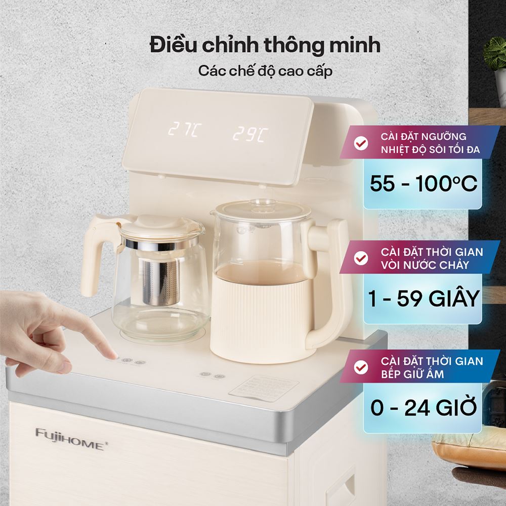 Cây nước nóng lạnh FUJIHOME TB-231C 1460W Màu Trắng