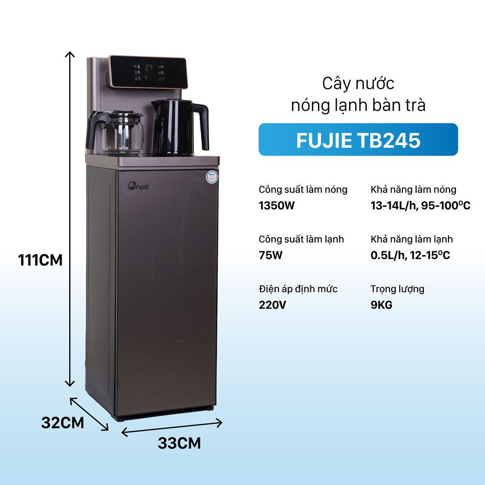 Cây nước nóng lạnh FujiE TB245 1440W Màu Xám