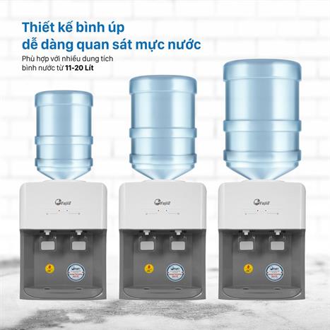 Cây nước nóng lạnh mini FujiE WD579E 485W Màu Trắng - Xám