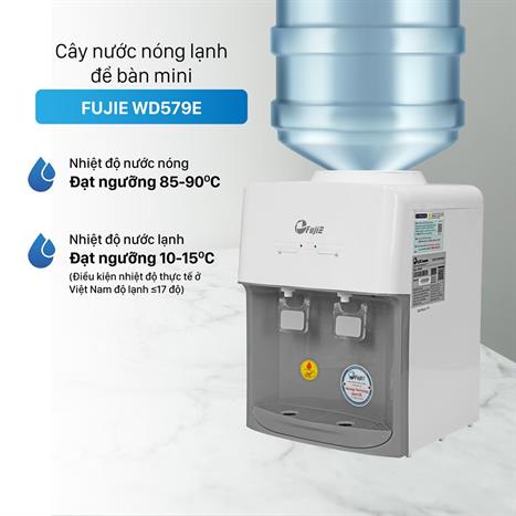 Cây nước nóng lạnh mini FujiE WD579E 485W Màu Trắng - Xám