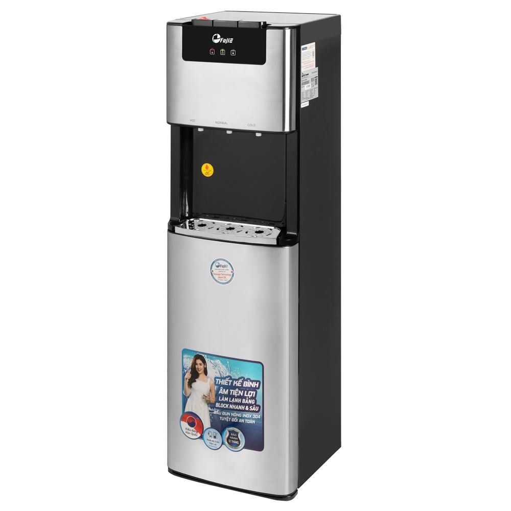 Cây nước nóng lạnh FujiE WD7500C 600W Màu Đen - Xám