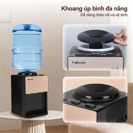 Cây nước nóng lạnh FUJIHOME WD07E 565W Màu Đen