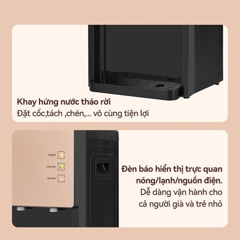 Cây nước nóng lạnh FUJIHOME WD07E 565W Màu Đen