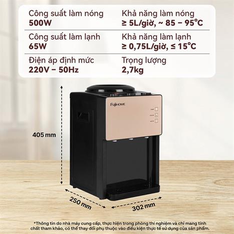 Cây nước nóng lạnh FUJIHOME WD07E 565W Màu Đen