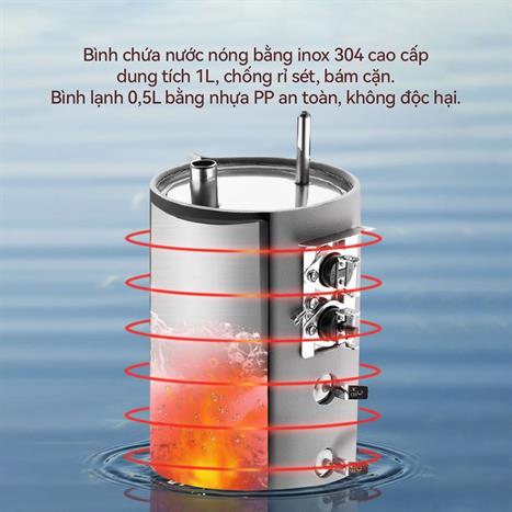 Cây nước nóng lạnh FUJIHOME WD07E 565W Màu Đen