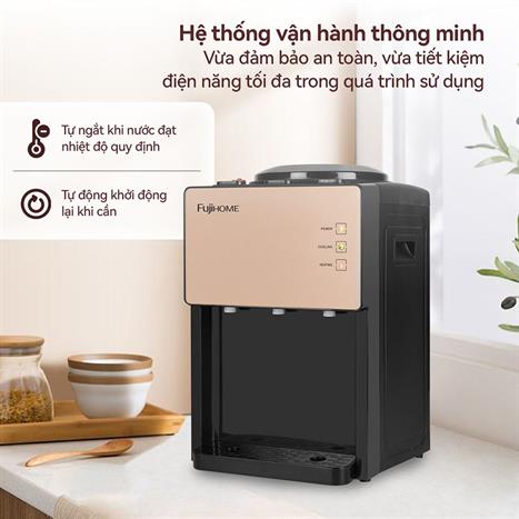 Cây nước nóng lạnh FUJIHOME WD07E 565W Màu Đen