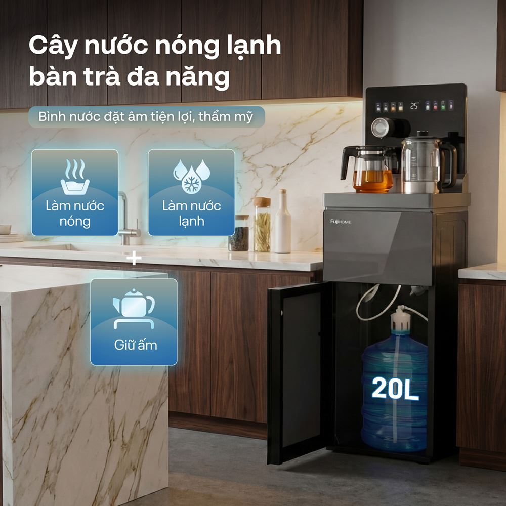 Cây nước nóng lạnh FUJIHOME TB2411N-VOICE 1430W Màu Xám