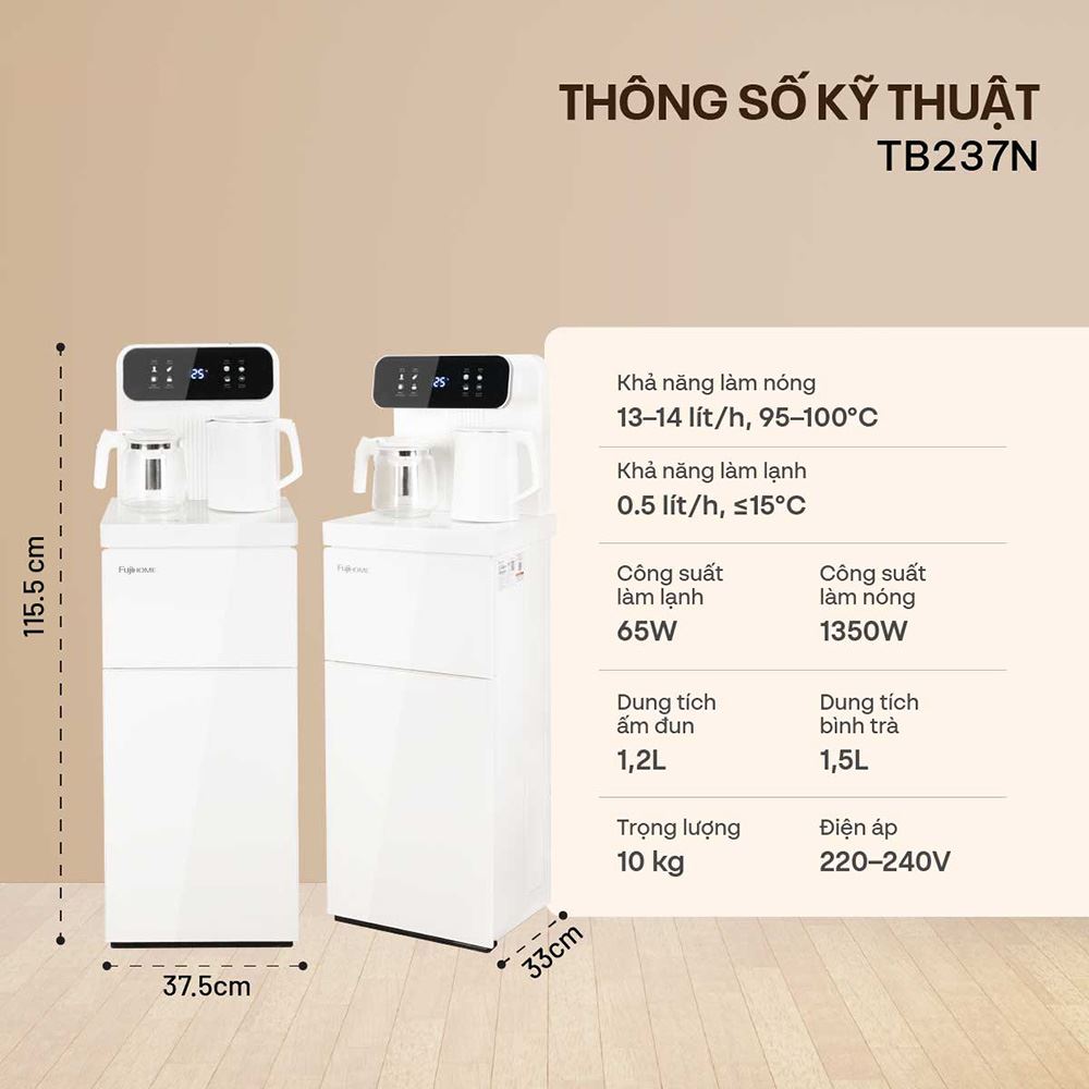 Cây nước nóng lạnh FUJIHOME TB237N 1430W - 21