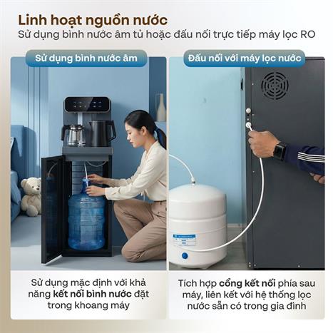 Cây nước nóng lạnh FUJIHOME TB243AN 1430W Màu Xám đậm