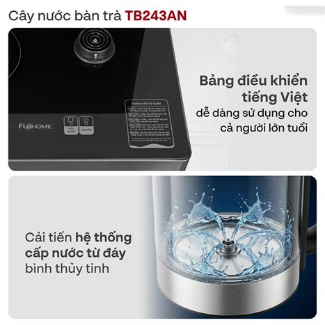 Cây nước nóng lạnh FUJIHOME TB243AN 1430W Màu Xám đậm