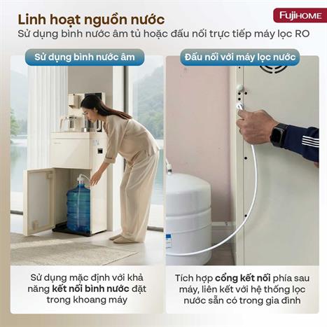 Cây nước nóng lạnh FUJIHOME TB238N-UV 1430W Màu Trắng