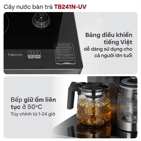 Cây nước nóng lạnh FUJIHOME TB241N-UV 1430W Màu Xám đậm