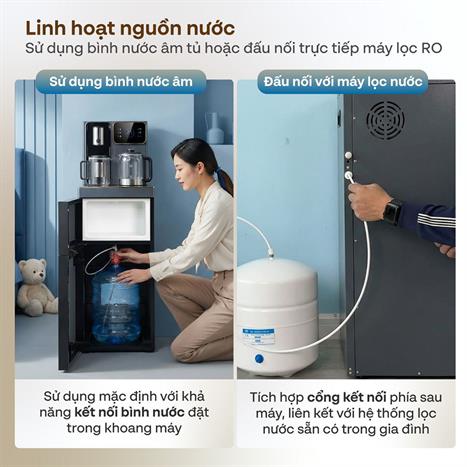 Cây nước nóng lạnh FUJIHOME TB241N-UV 1430W Màu Xám đậm