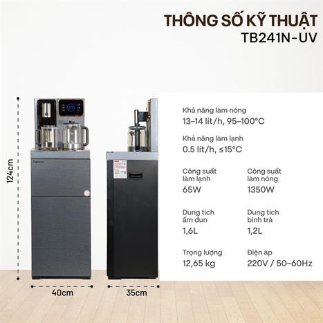 Cây nước nóng lạnh FUJIHOME TB241N-UV 1430W Màu Xám đậm