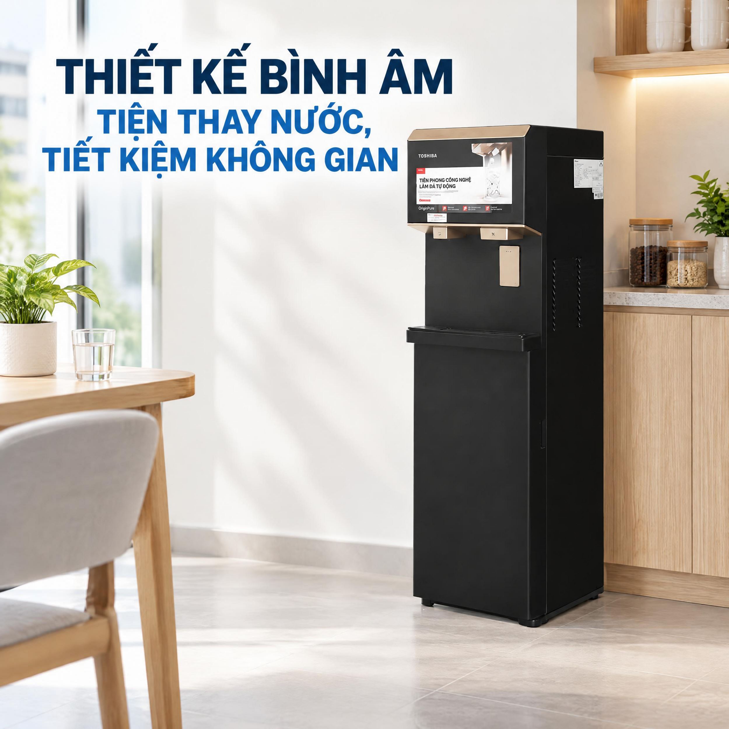 Cây nước nóng lạnh và làm đá Toshiba RWF-IW2469BVN(K) 660W Màu Đen