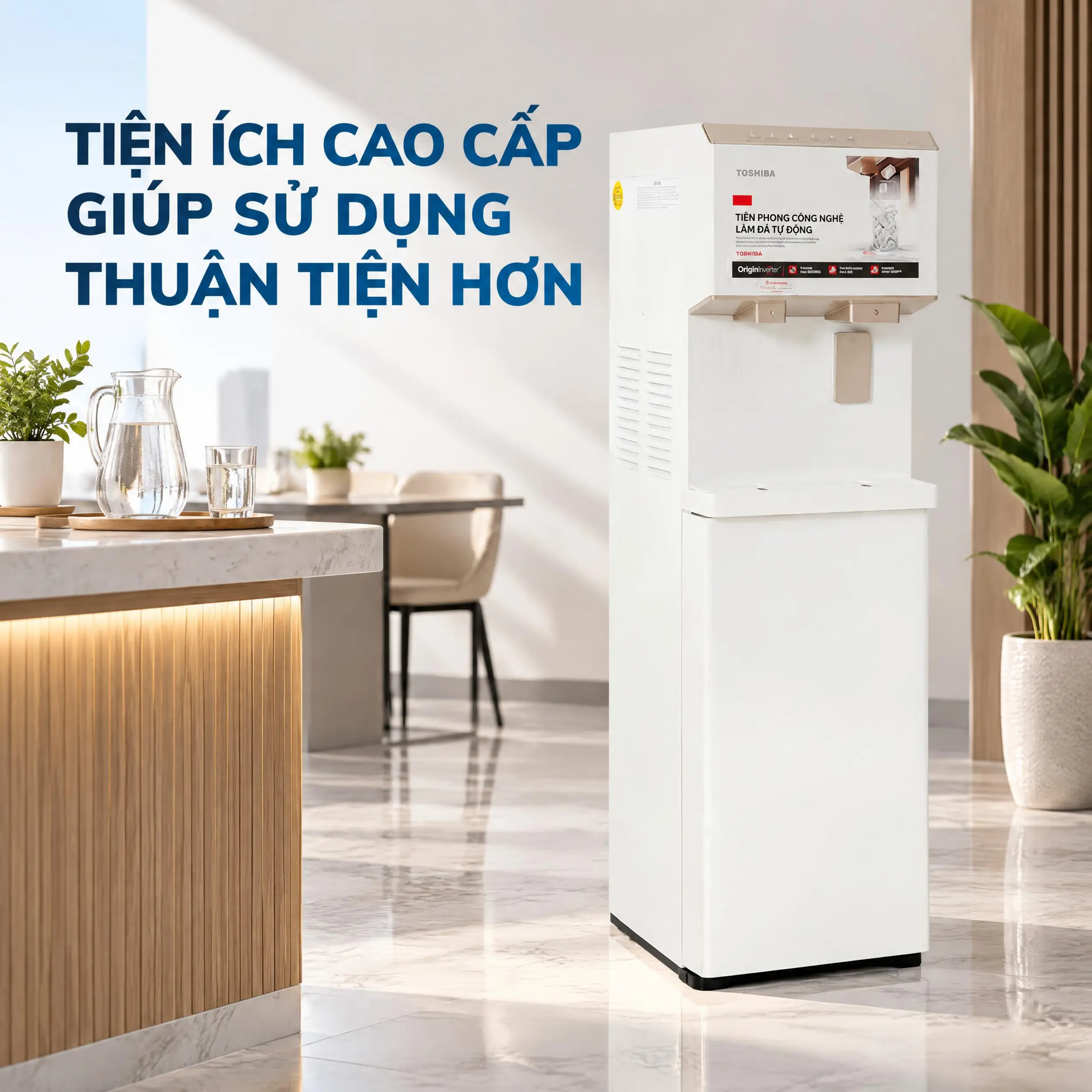 Cây nước nóng lạnh và làm đá Toshiba RWF-IW2469BVN(W) 660W Màu Trắng