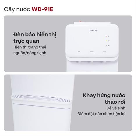 Cây nước nóng lạnh FUJIHOME WD91E 485W Màu Trắng